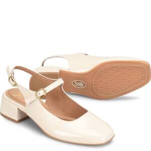 NEW SOFFT women's leyla almond mary jane shoe in ivory patent